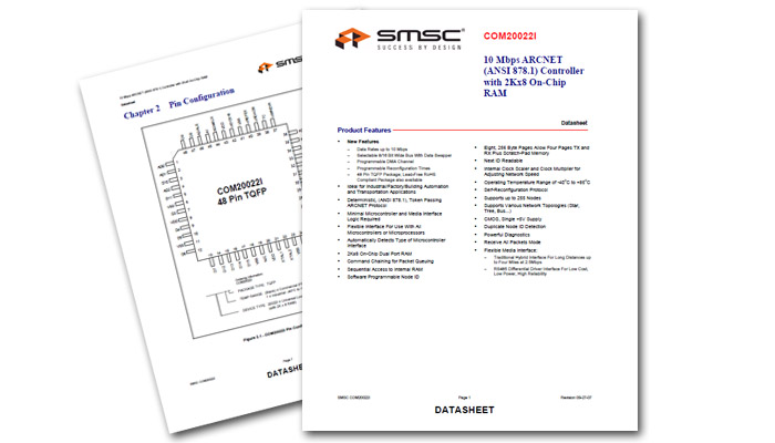 Cover of the COM20022 Data Sheet